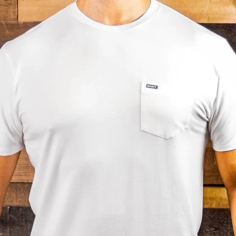 Vintage Wash Effect Sleeveless freedom Hooey Men's San Jose Bamboo Pocket Tee in White