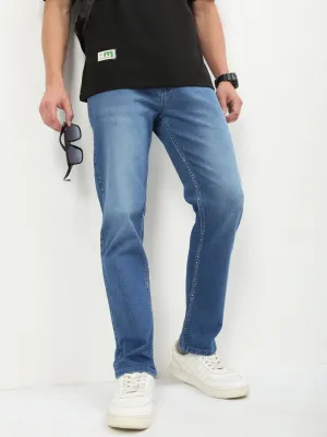 Active Lifestyle Men's Blue Solid Straight Fit Jeans