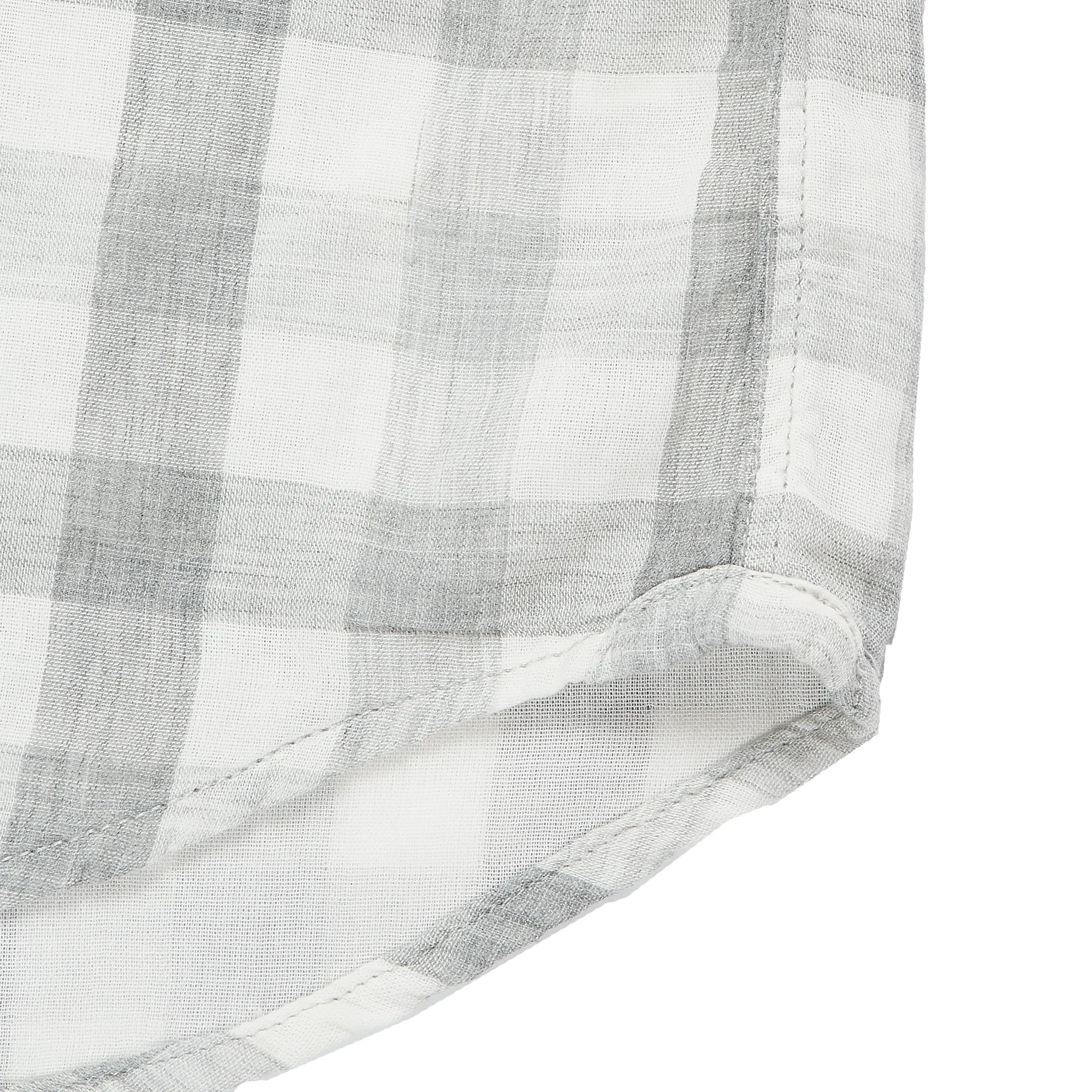 Sustainable Durham Double Cloth Shirt - Heather Gray Gingham