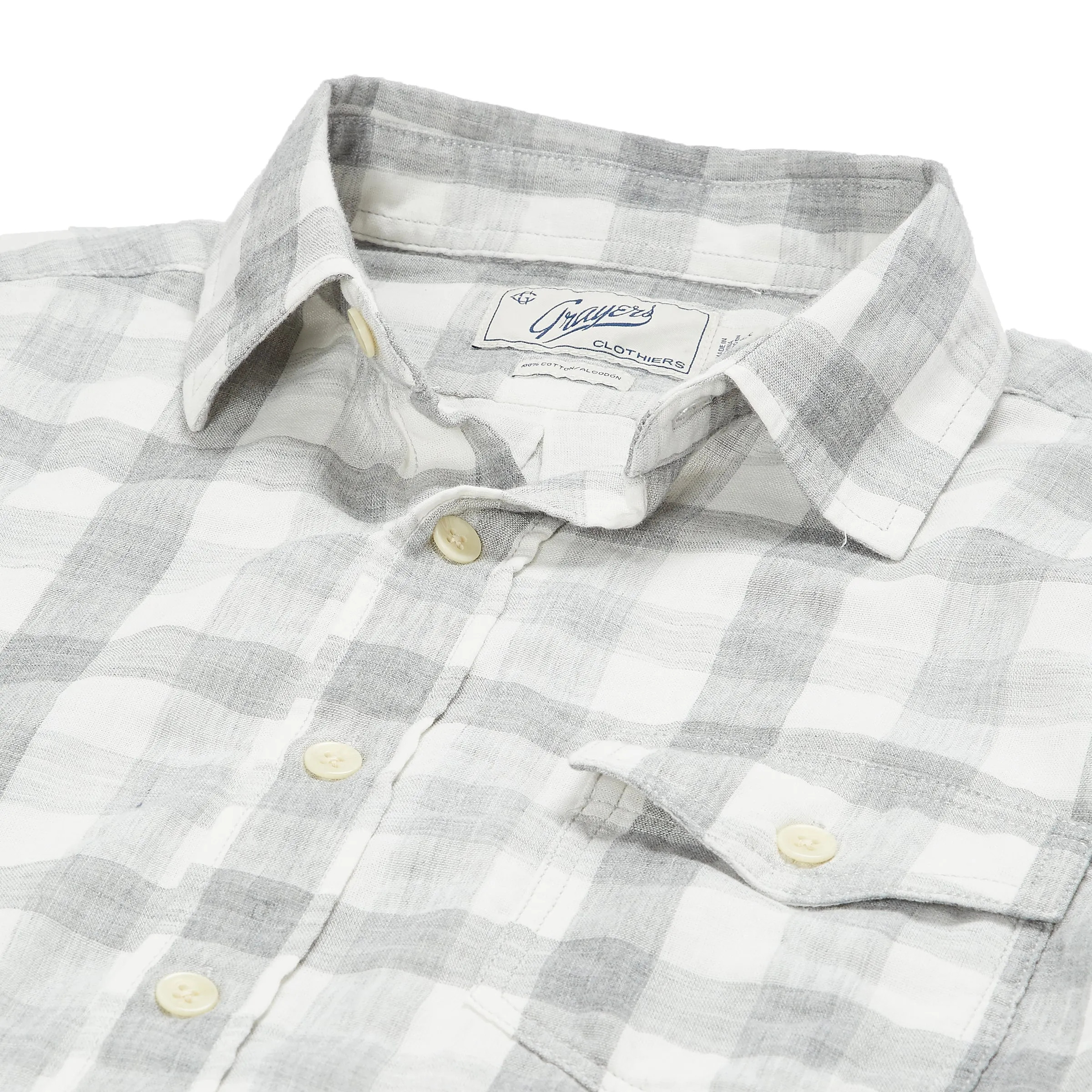 Perfect Style Durham Double Cloth Shirt - Heather Gray Gingham