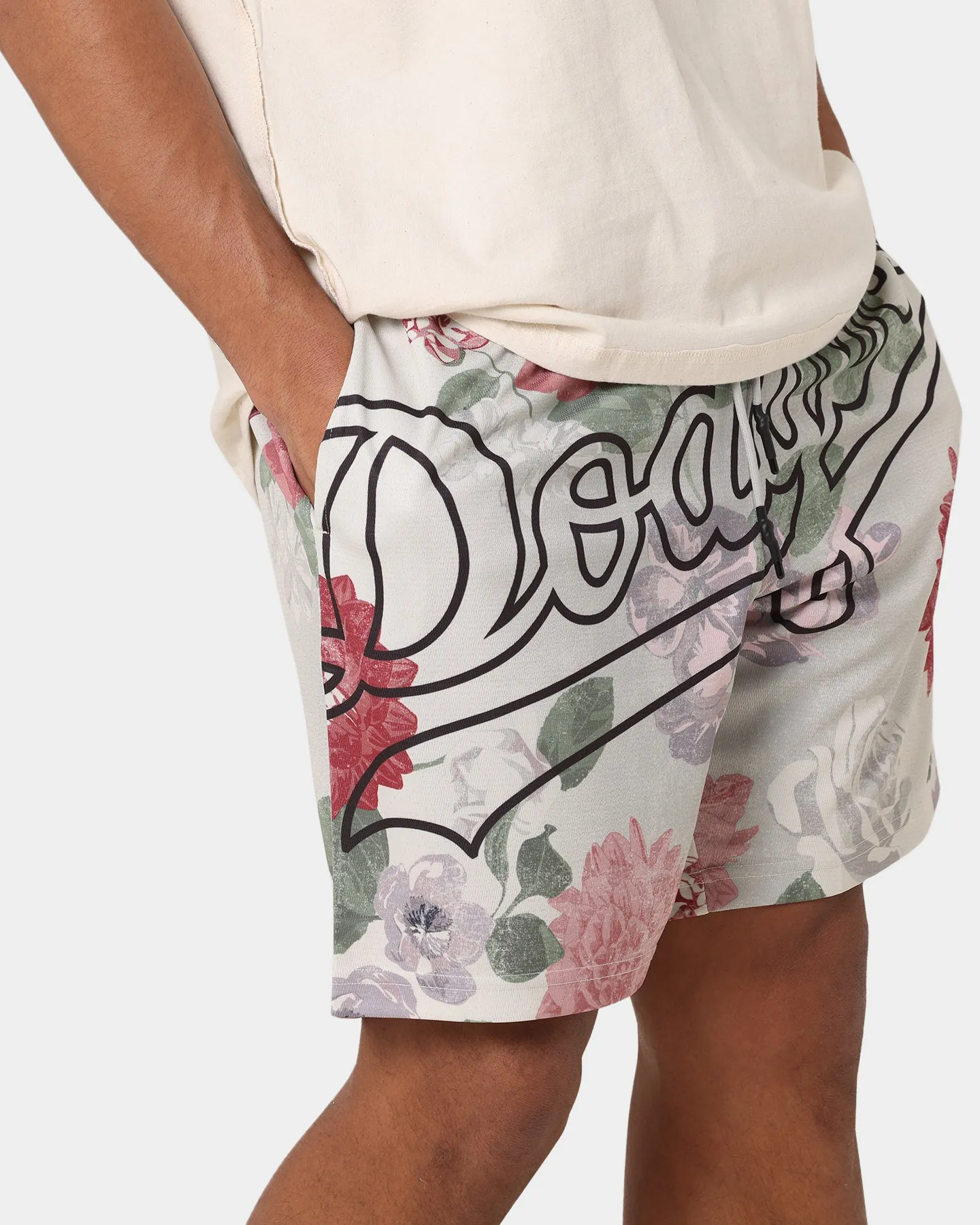 Majestic Athletic Los Angeles Dodgers Digi Floral Camo Shorts Vintage White creative industry Beach-Ready Look