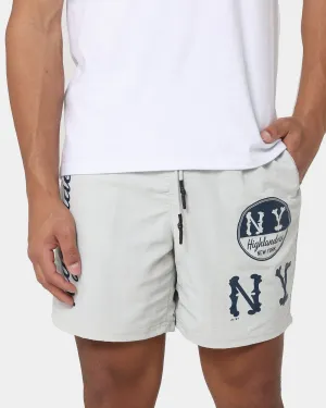 Majestic Athletic New York Highlanders Nylon Shorts Cool Grey FasteningLoops Easy Breezy