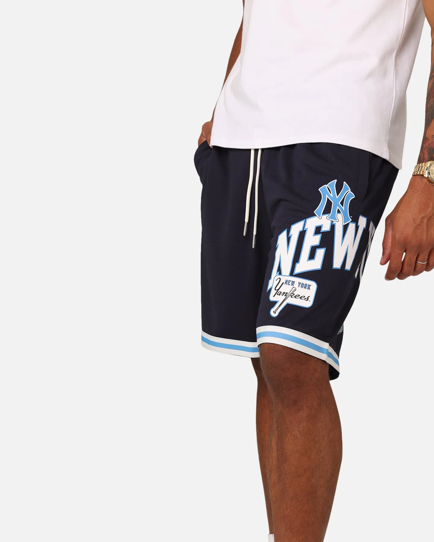 Gusseted Crotch Majestic Athletic New York Yankees Wordmark Mesh Shorts Seaborn