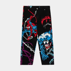 Marvel By Shoe Palace Spider Man Vs Venom Mens Pants (Black/Red) Convertible legs