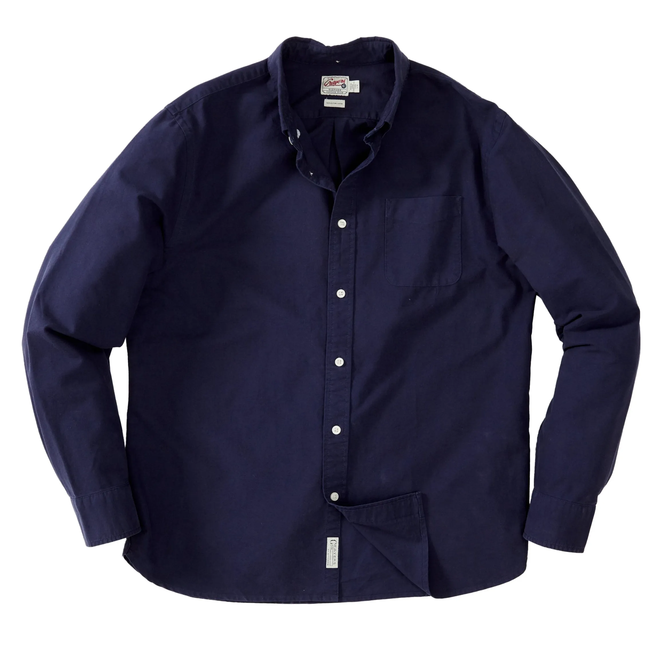 Eagle Creek Vintage Oxford Shirt - Navy Regular fit normality