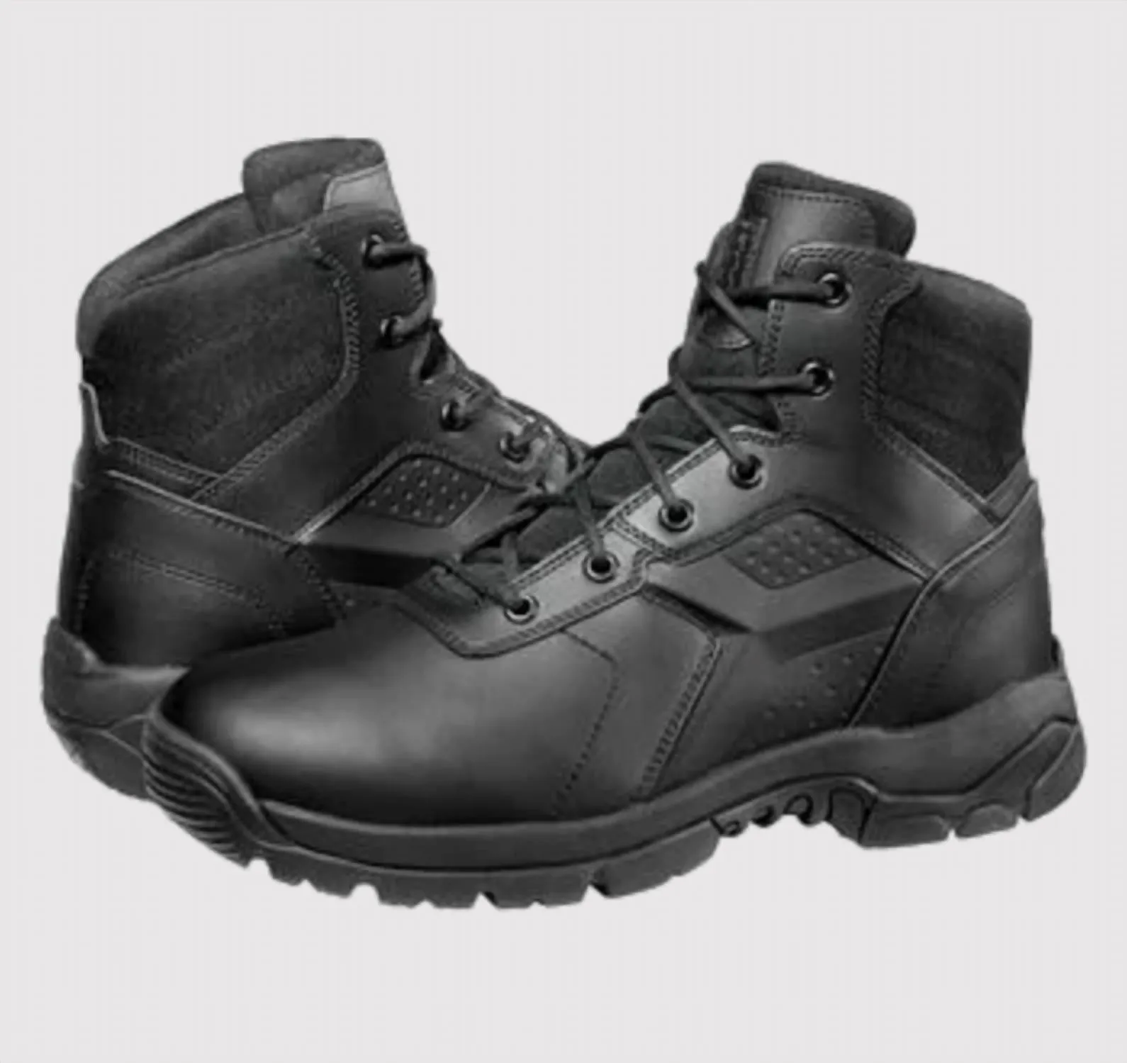 Men's 6" Waterproof Tactical Boot In Black Everyday Routine Round Tip