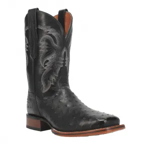 Work Team Men's Alamosa Full Quill Ostrich Boots In Black