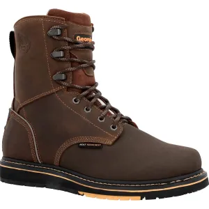 Men's Amp Lt Power Wedge Roofer Work Boot In Brown Soft Flex