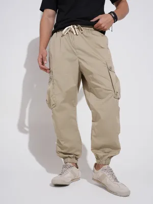 Chilly Wear Men's Beige Regular Fit Joggers