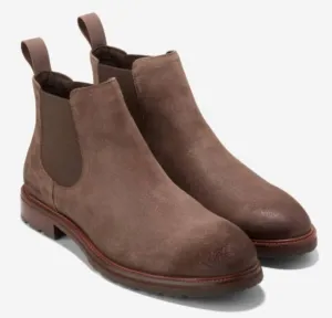 Men's Berkshire Suede Chelsea Boot In Lava Wash Elegant Profile Heritage Craft