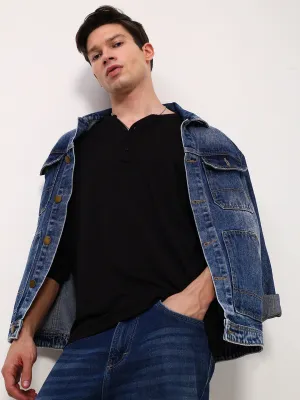 Men's Black Cotton Round Neck T-Shirt product personalized touch Transitional Piece