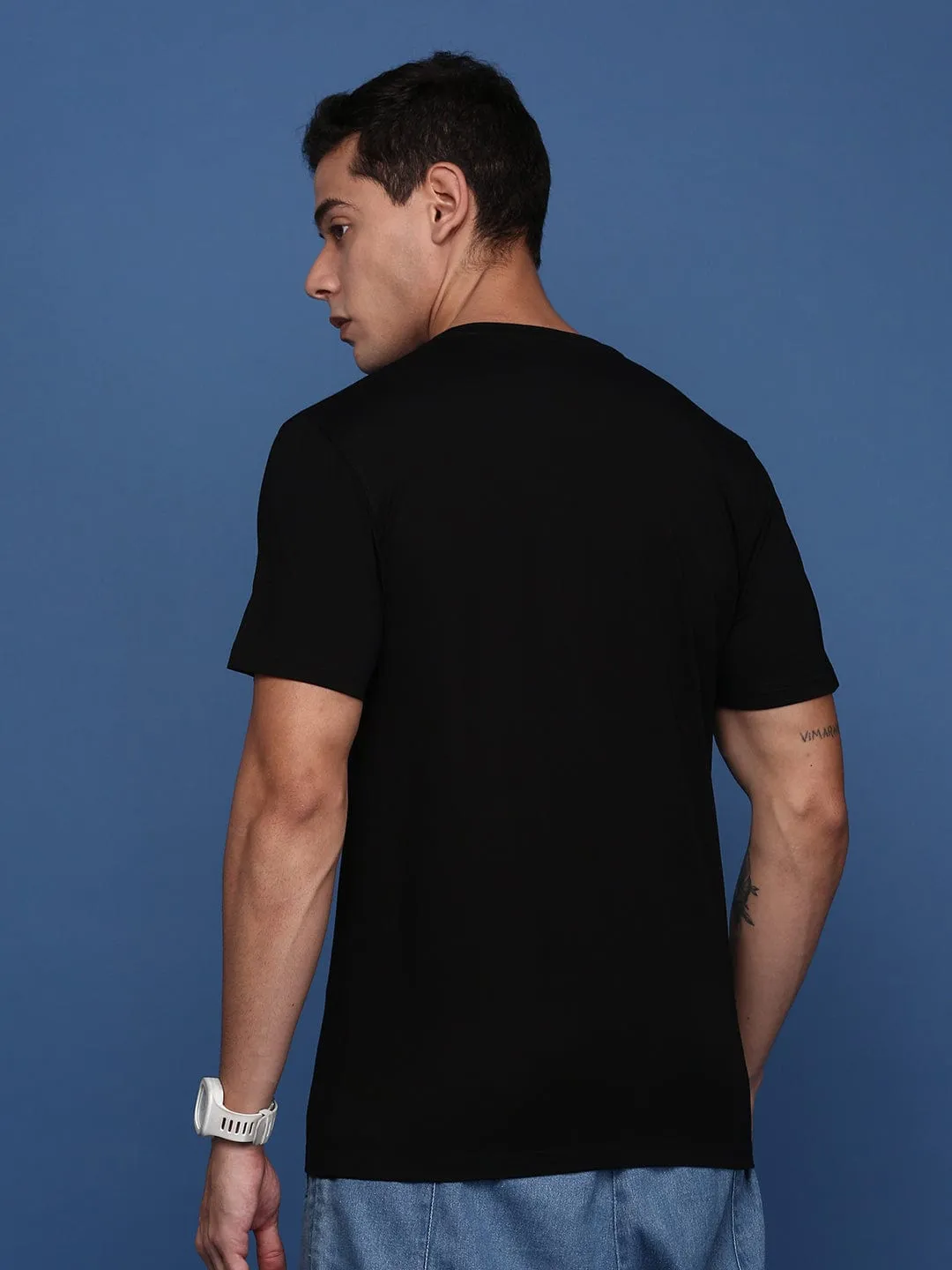 Men's Black Henley Neck Cotton Slim Fit T-Shirt lace accents product dancing suitable rhythm
