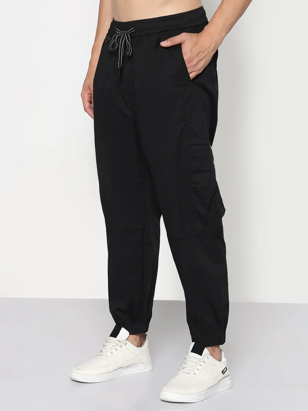Men's Black Relaxed Fit Cargos FlexibleMobility