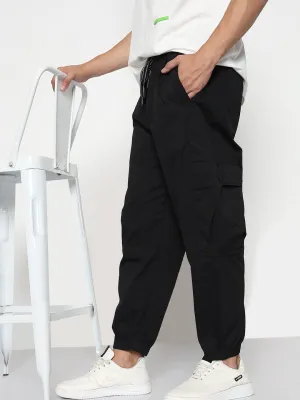 Men's Black Relaxed Fit Cargos AntiStaticTreatment