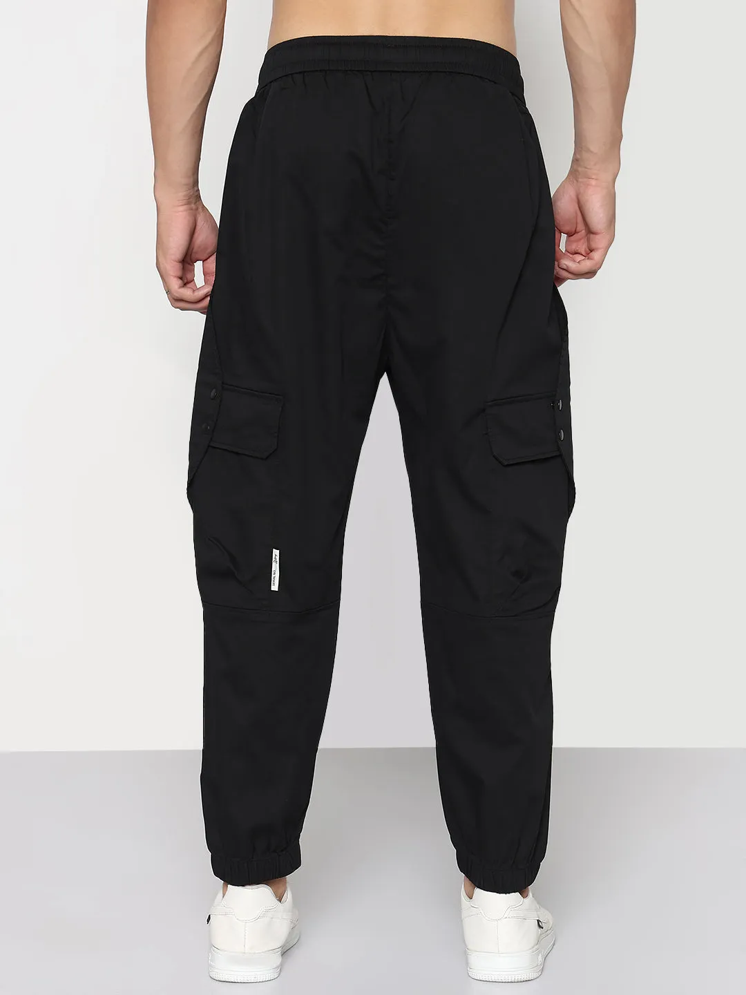 slim fit Men's Black Relaxed Fit Cargos