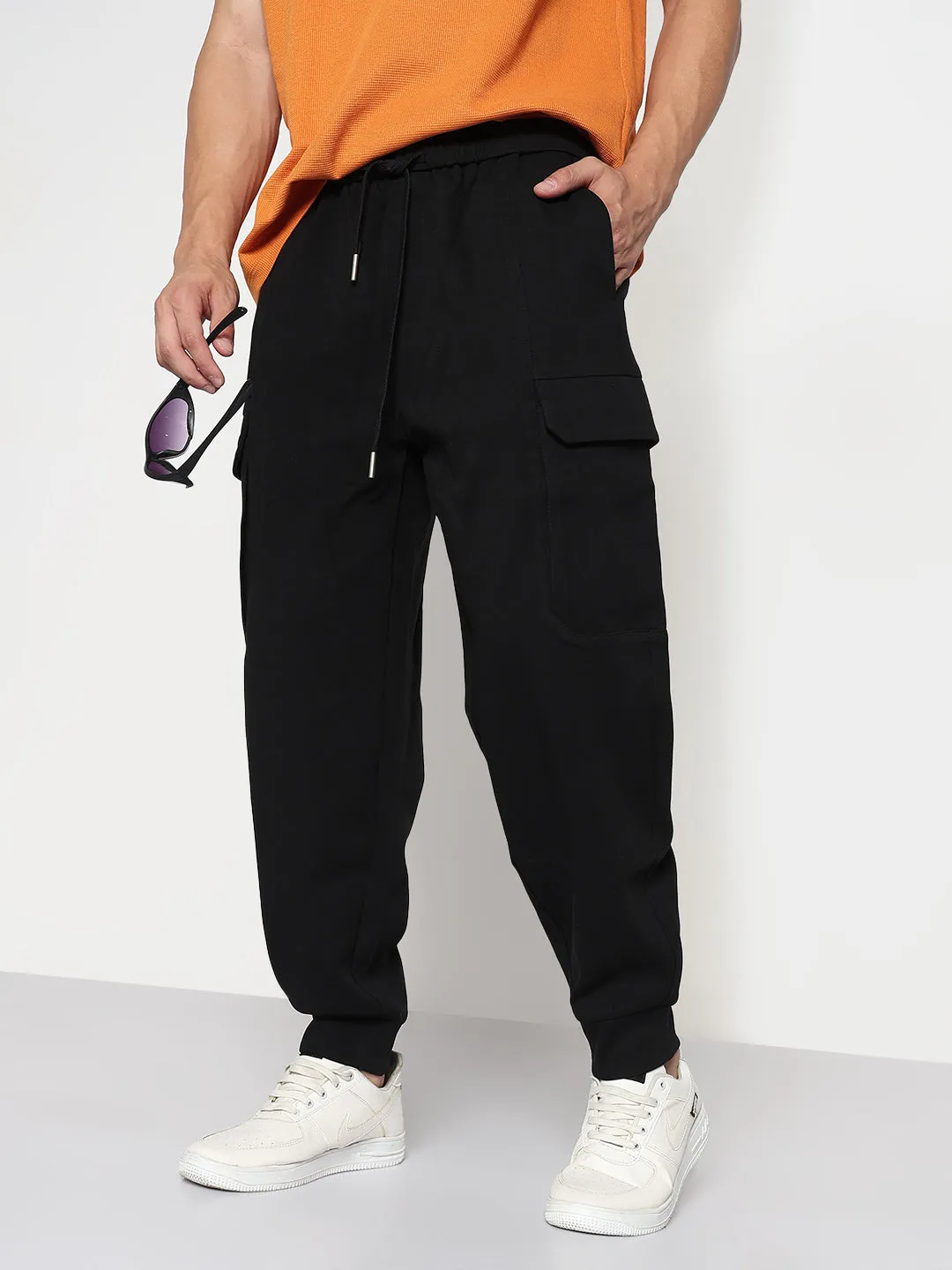 FlexibleMobilityDesign Men's Black Relaxed Fit Joggers