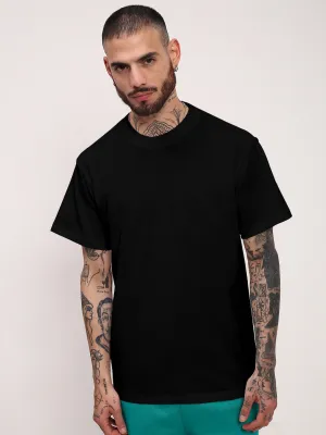 adults' Street Ready Men's Black Short Sleeves Round Neck Slim Fit T-Shirt