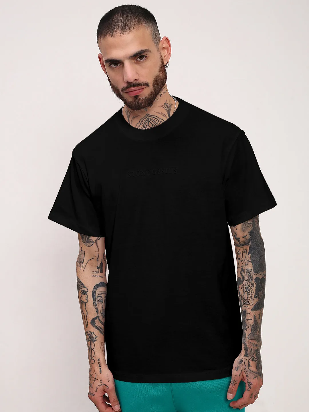 adults' Street Ready Men's Black Short Sleeves Round Neck Slim Fit T-Shirt