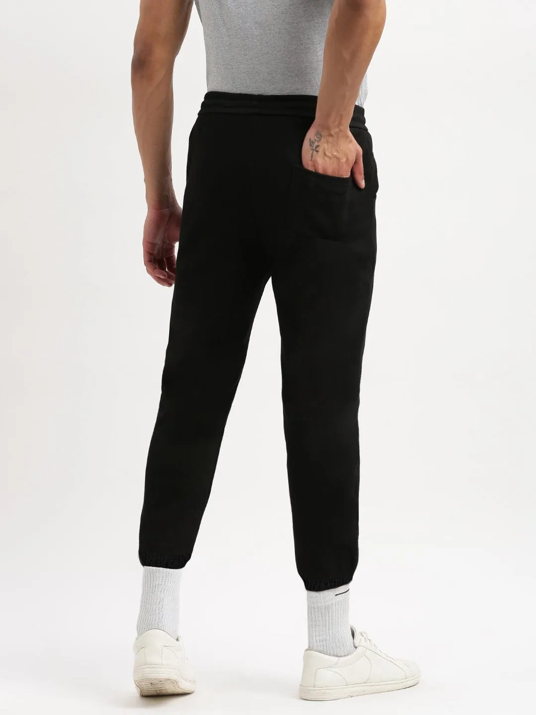 Men's Black Slim Fit Trackpant Sporty Vibe