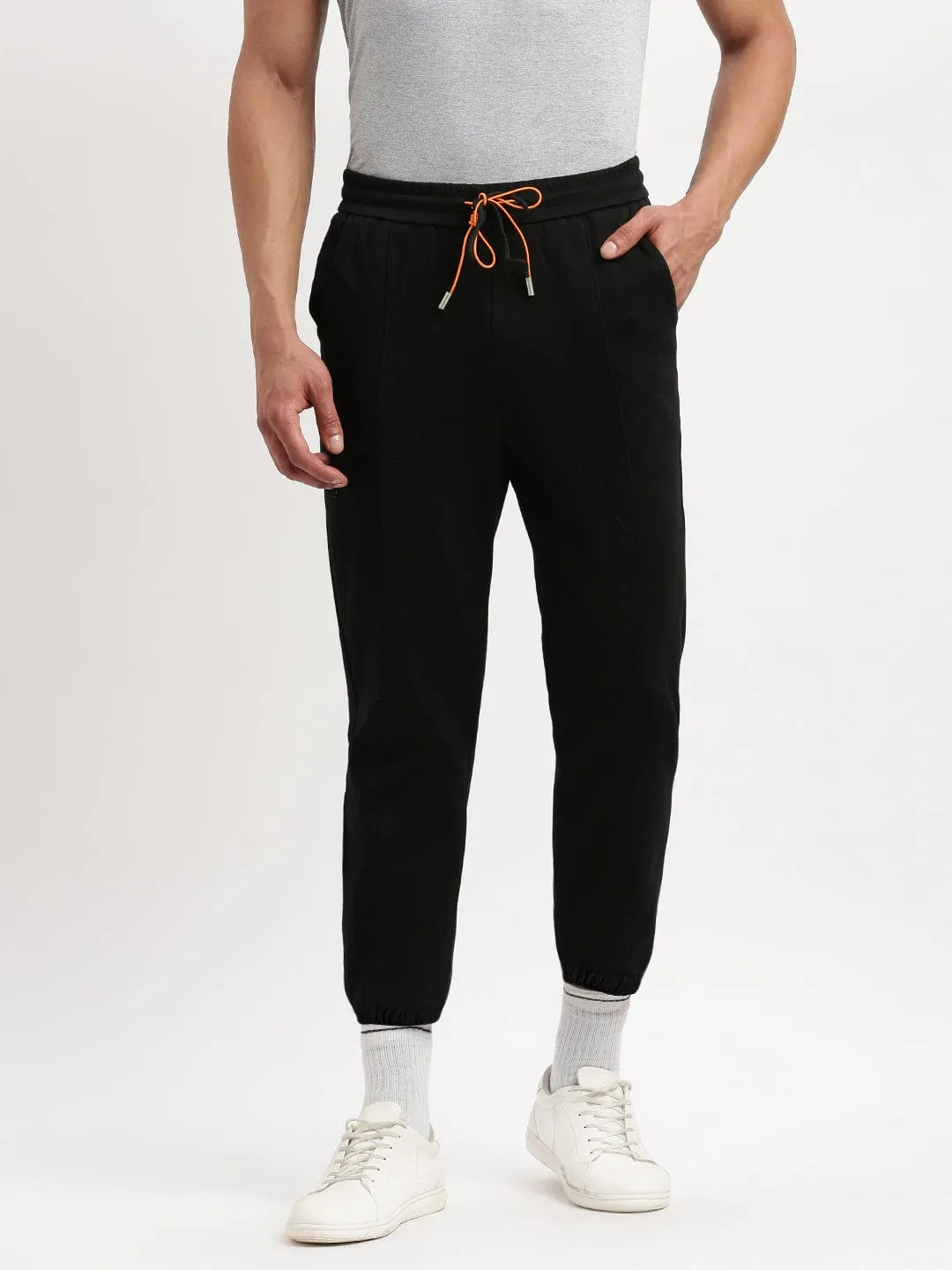 Soft Comfort Men's Black Slim Fit Trackpant
