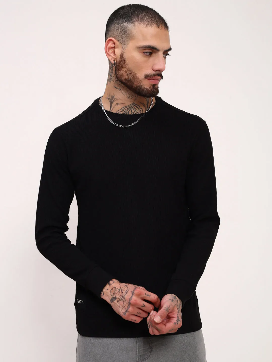 great for presents Men's Black Solid Pullover