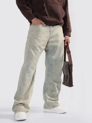 Men's Blue Baggy Fit Jeans High-End Style