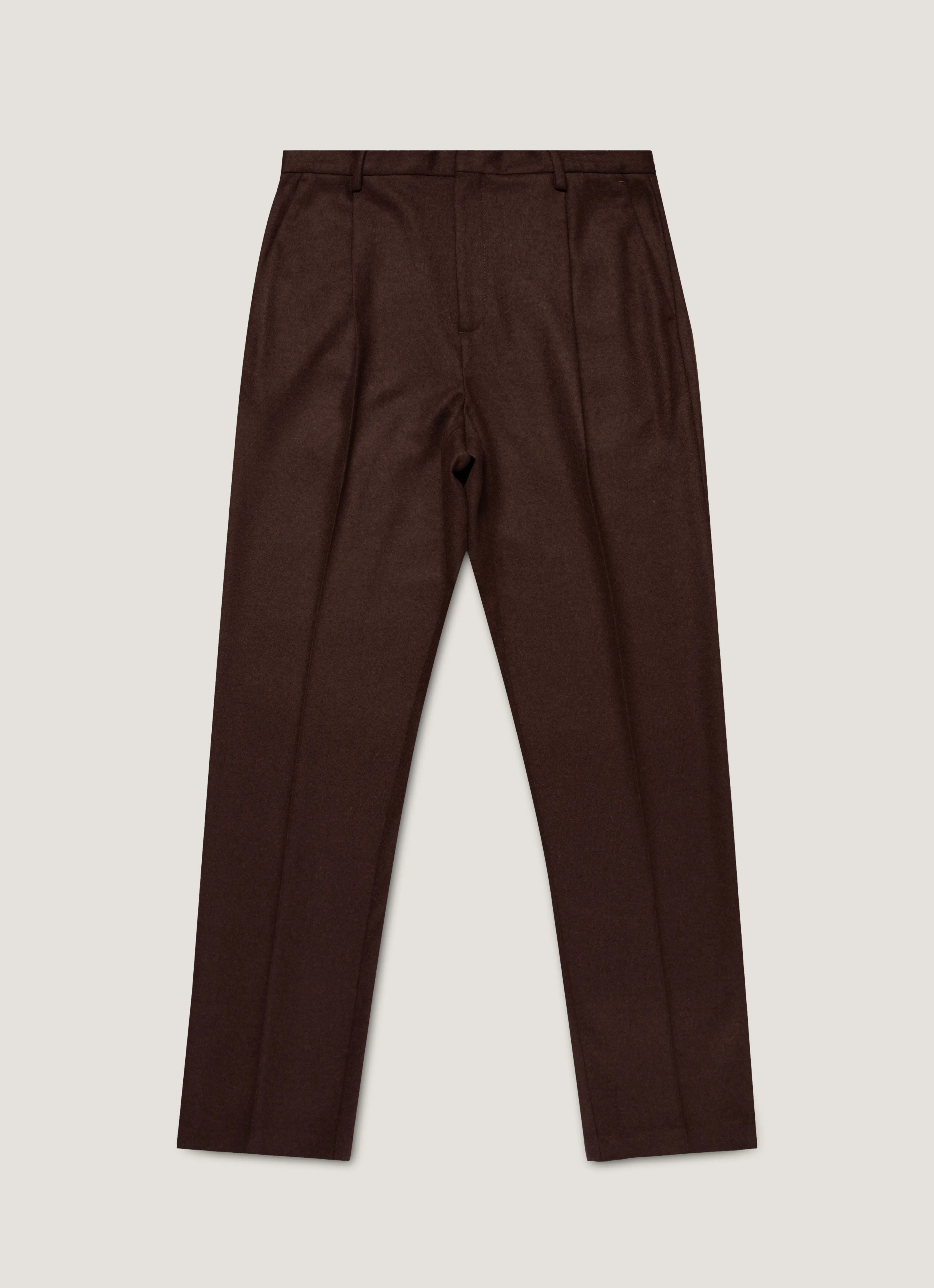 Men's Boiled Wool Trouser in Truffle WindResistantMaterial Fit For Movement