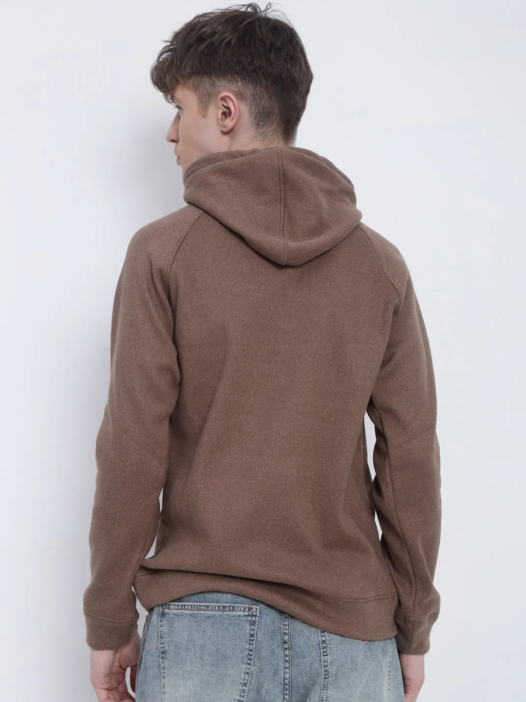 Cold Weather Protection Men's Brown Hoodie