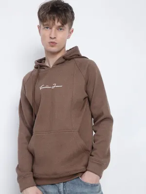 Outdoor Active Travel Friendly Men's Brown Hoodie