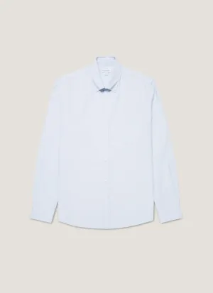 Relaxed Waistband Men's Button Down Oxford Shirt in Light Blue