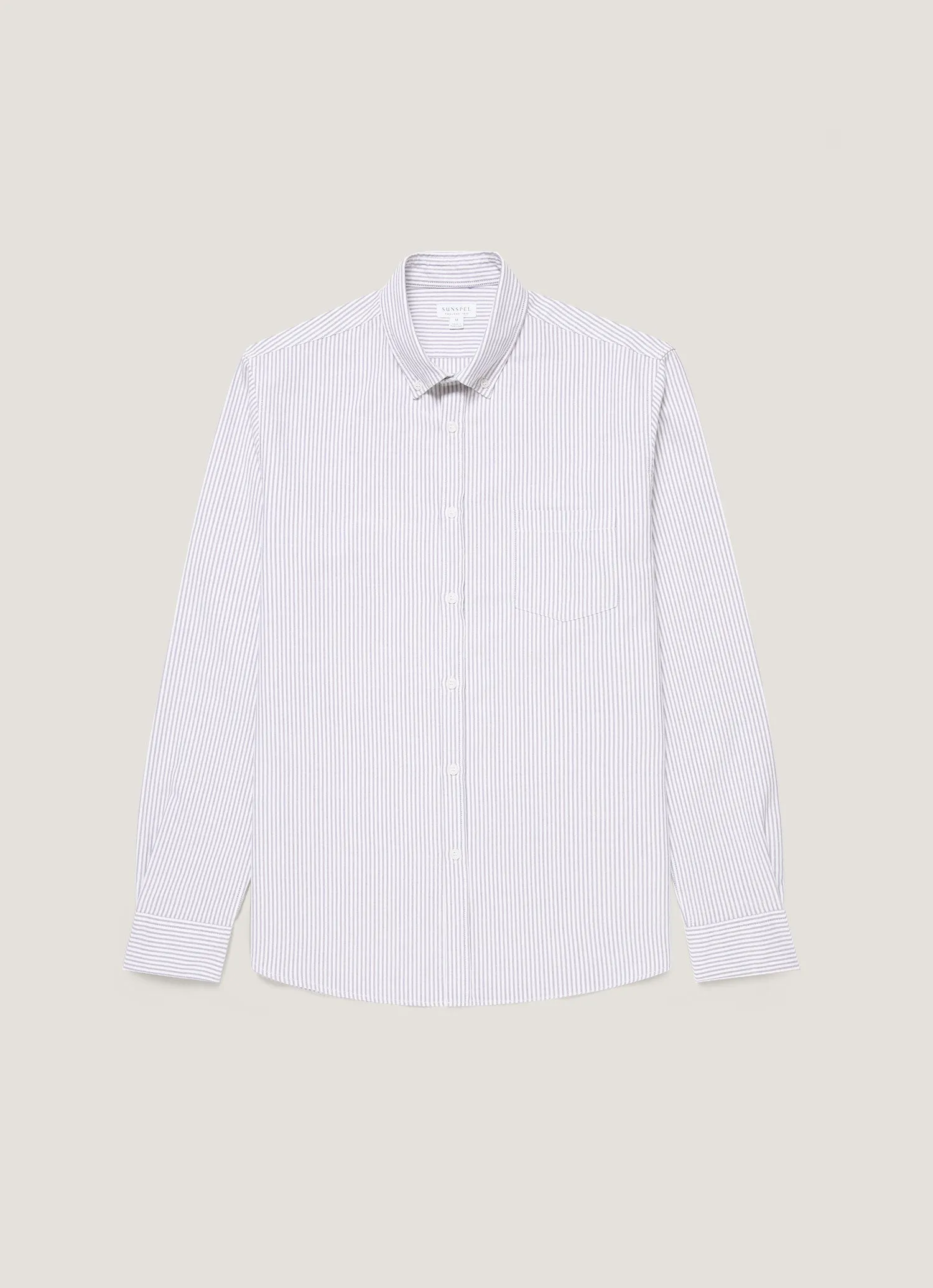 Chic Smart Comfy Touch Men's Button Down Oxford Shirt in White/Navy