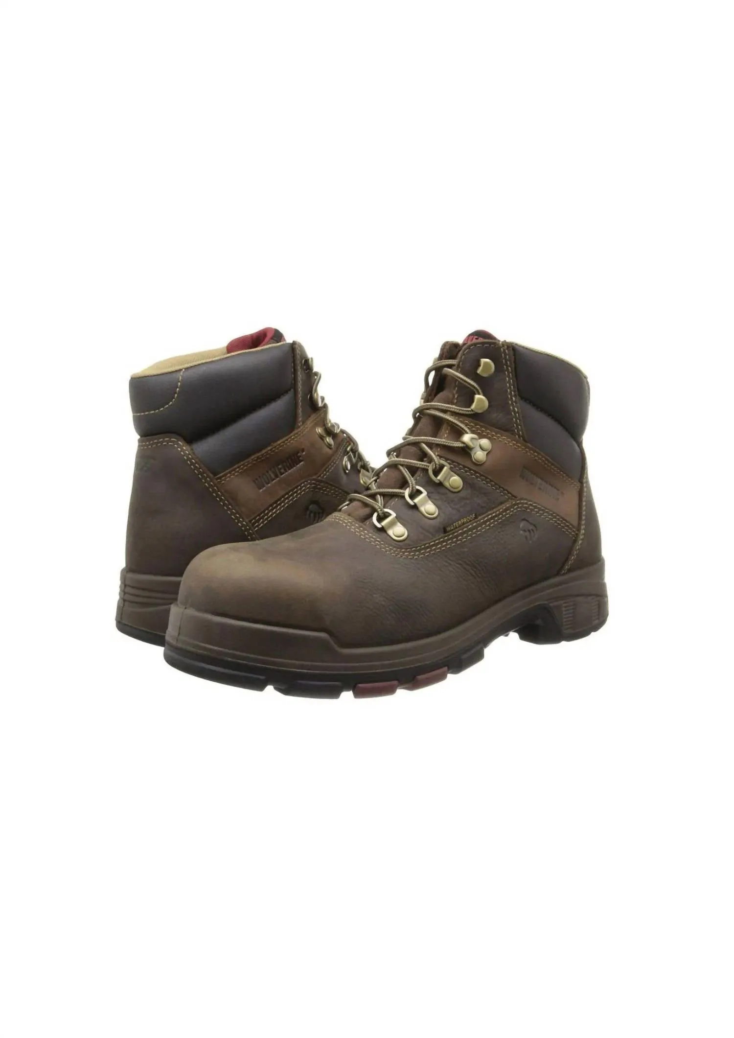 Full Day Fit Trust Shade Men's Cabor Waterproof 6" Soft Work Boots In Dark Coffee