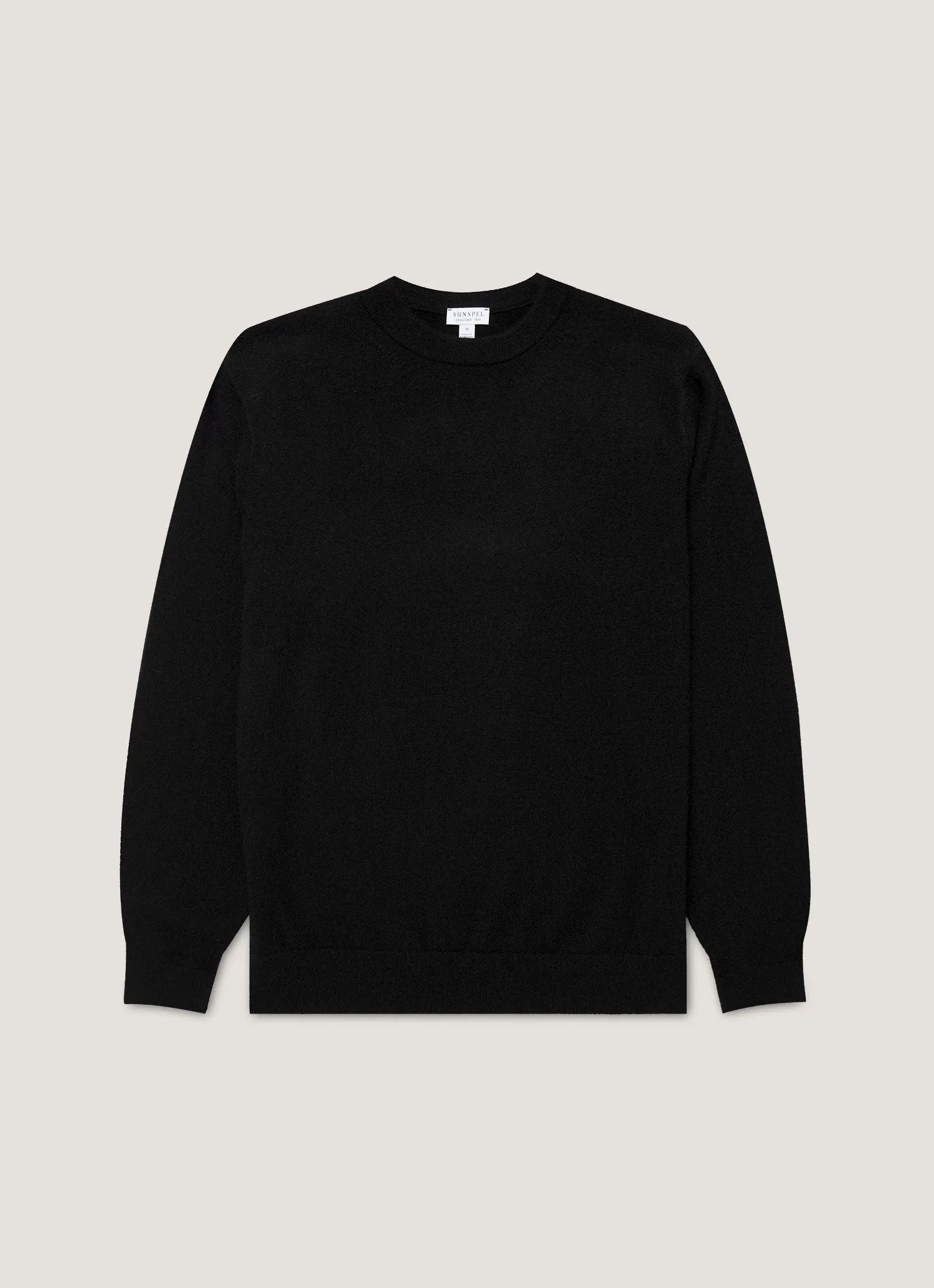 Smart touch Men's Cashmere Crew Neck Jumper in Black
