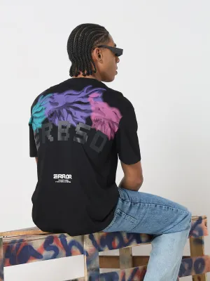 Outdoor Footwear SoftTouch Texture Men's Casual Black Dragon Graphic T-Shirt