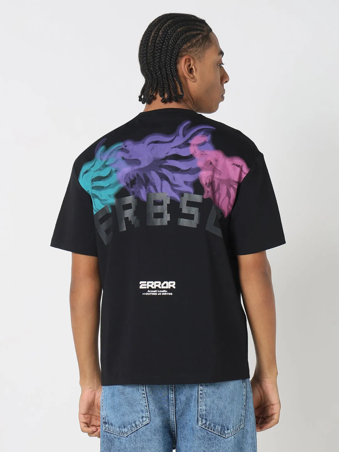 Casual Footwear fashionable blazer Men's Casual Black Dragon Graphic T-Shirt