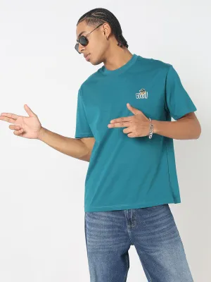 Game Day Men's Casual Blue Graphic printed Relaxed Fit T-Shirt