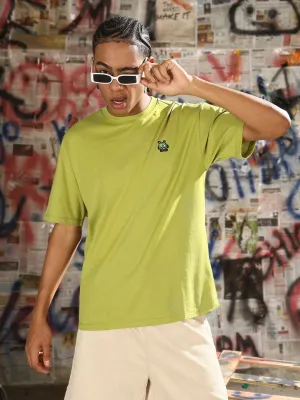 Men's Casual Green Quirky Relaxed Fit Graphic T-Shirt WaterRepellentSurface