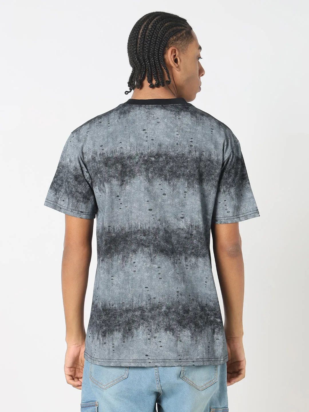 Men's Casual Grey Tie & Dye T-Shirt New Yorker