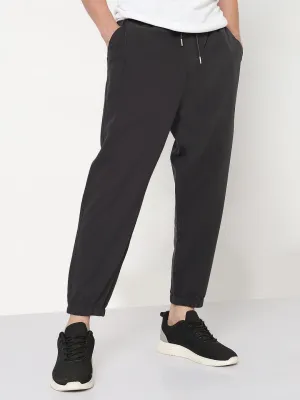 Tailored Fit Men's Charcoal Solid Joggers
