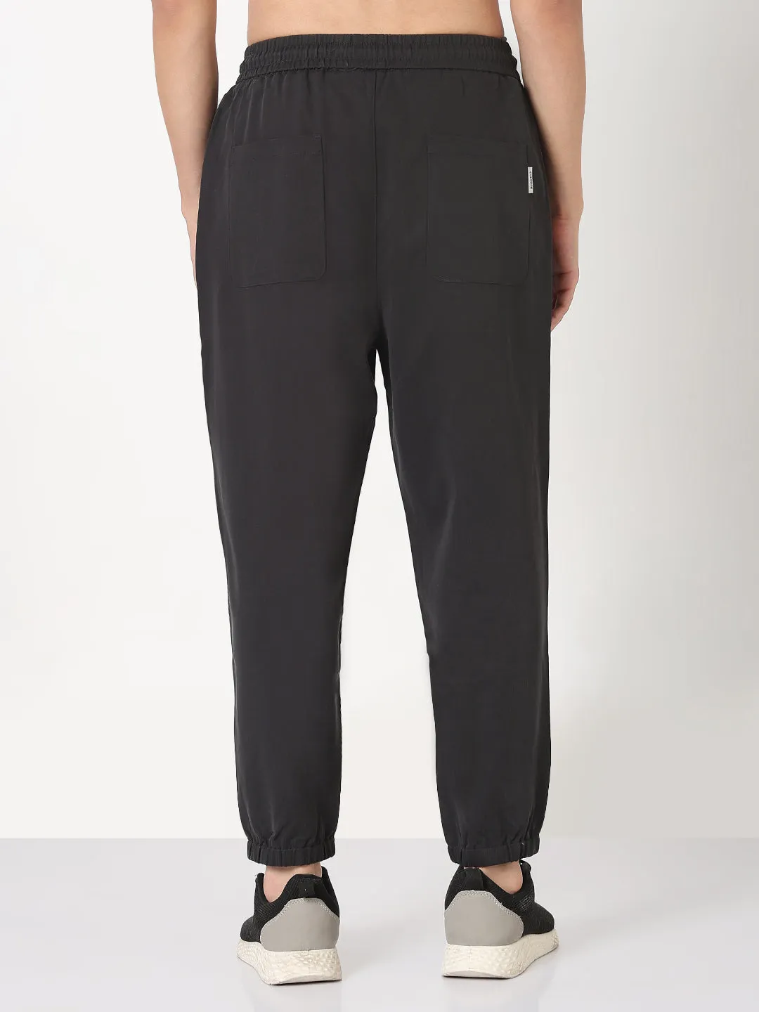 Men's Charcoal Solid Joggers Walk Friendly