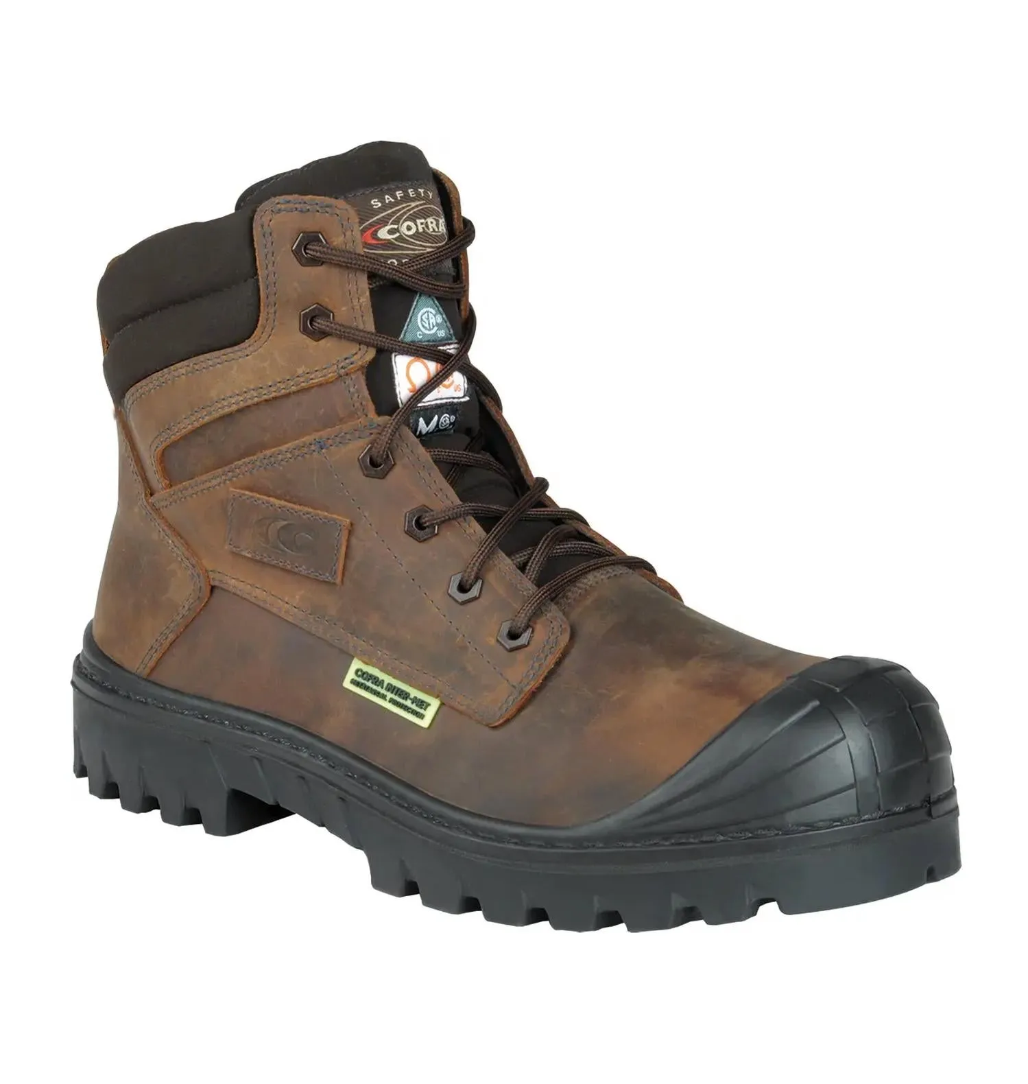 Pad Soft Blake Stitch Construction Men's Chicago Inter-Met Composite Toe Work Boot In Brown