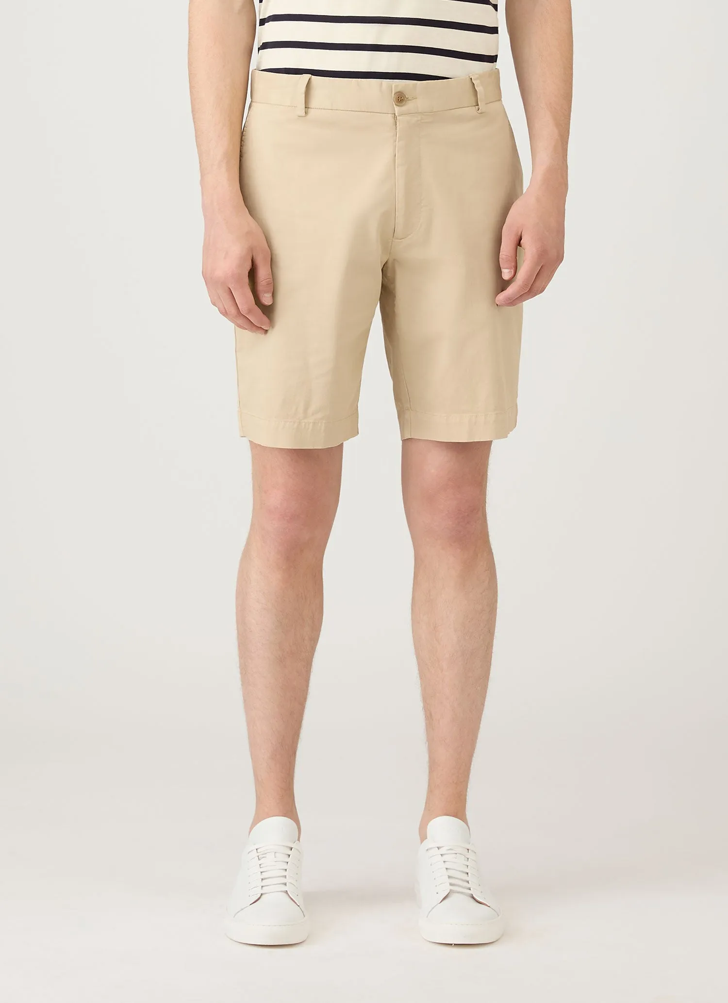 High-Performance Fit Men's Chino Shorts in Light Stone