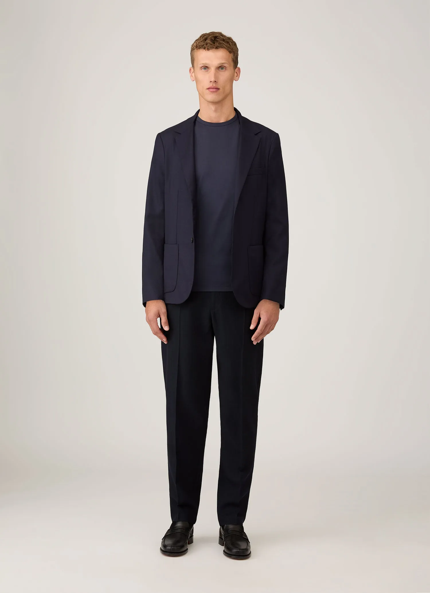 Breathable Layer Fit All Season Wear Men's Classic T-shirt in Navy