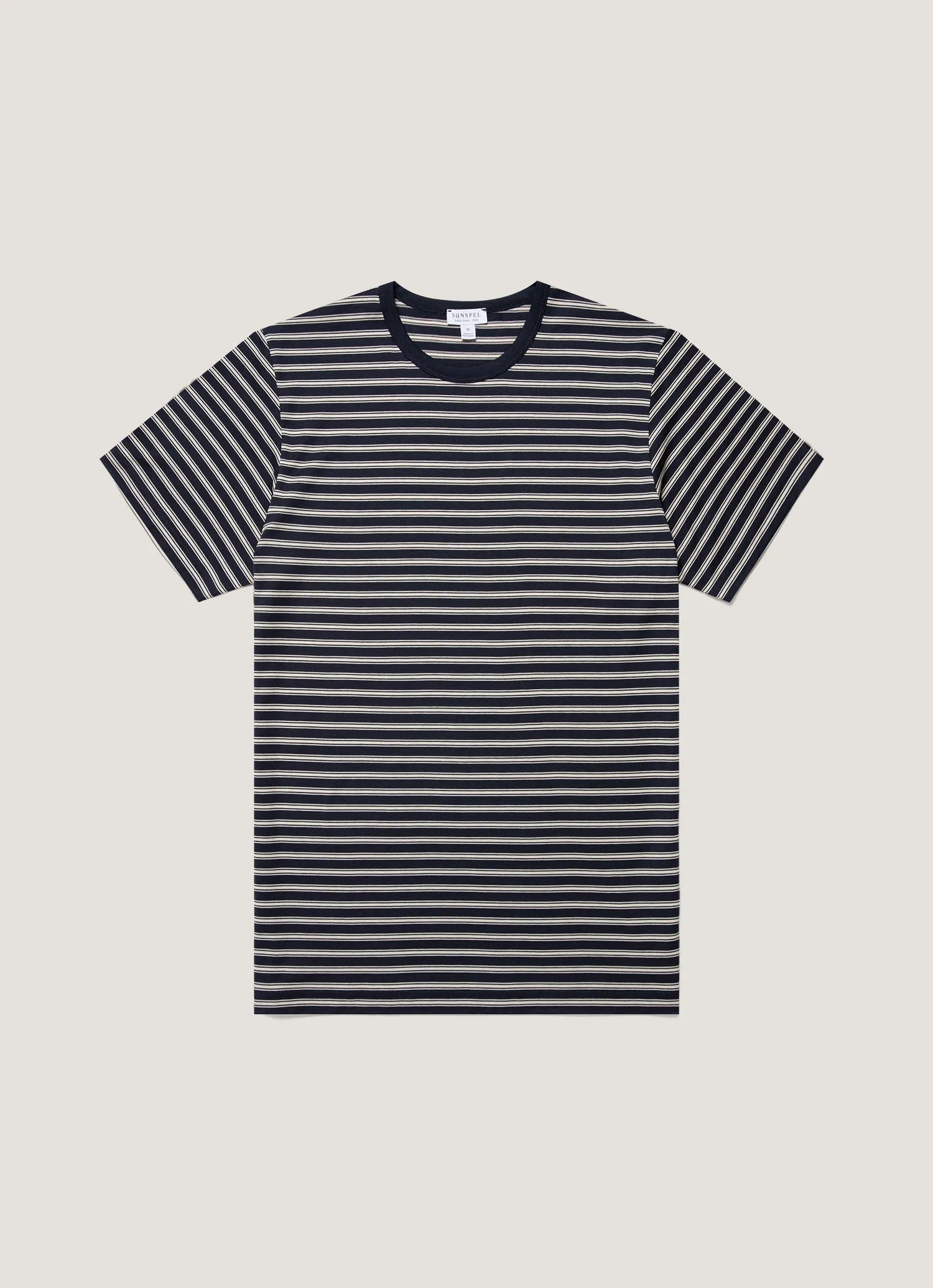 Men's Classic T-shirt in Navy/Undyed All-Season Comfort Wear Relaxed Comfort Fit