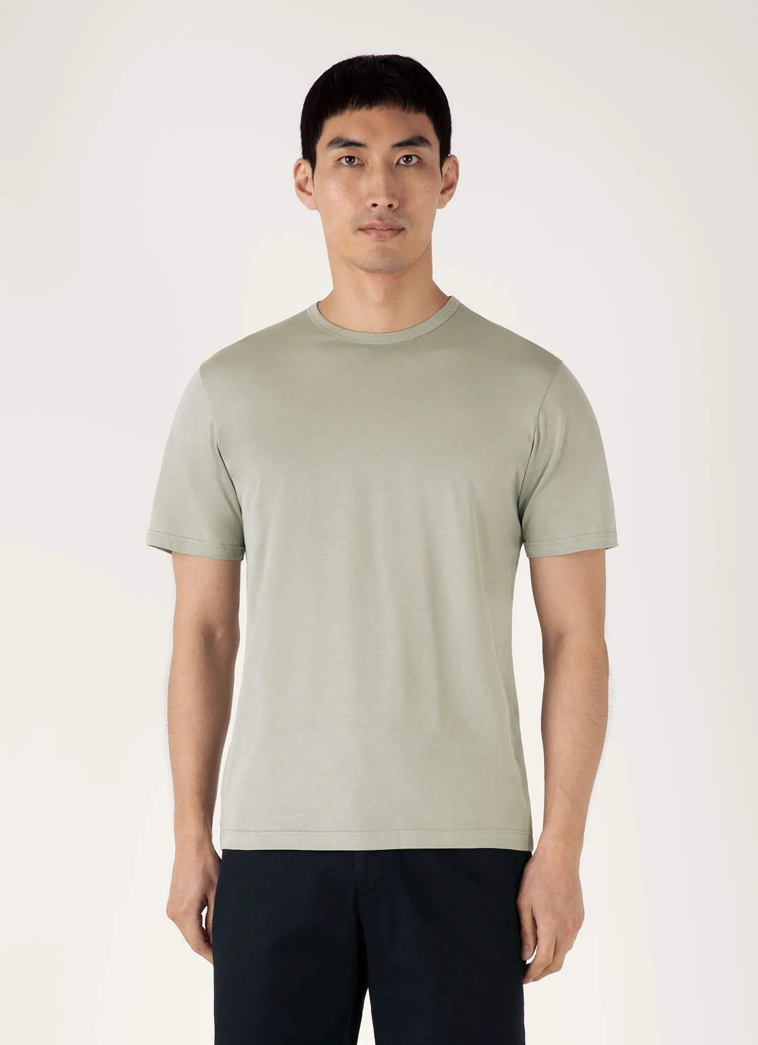 Layered Look Men's Classic T-shirt in Pastel Green
