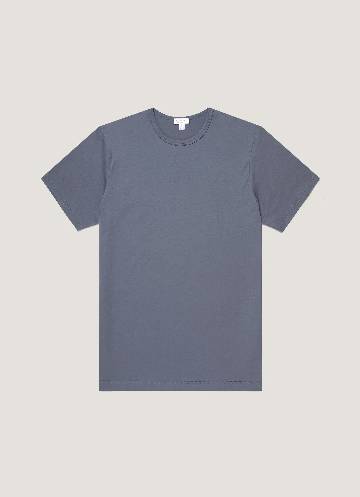 Men's Classic T-shirt in Slate Blue Embroidered