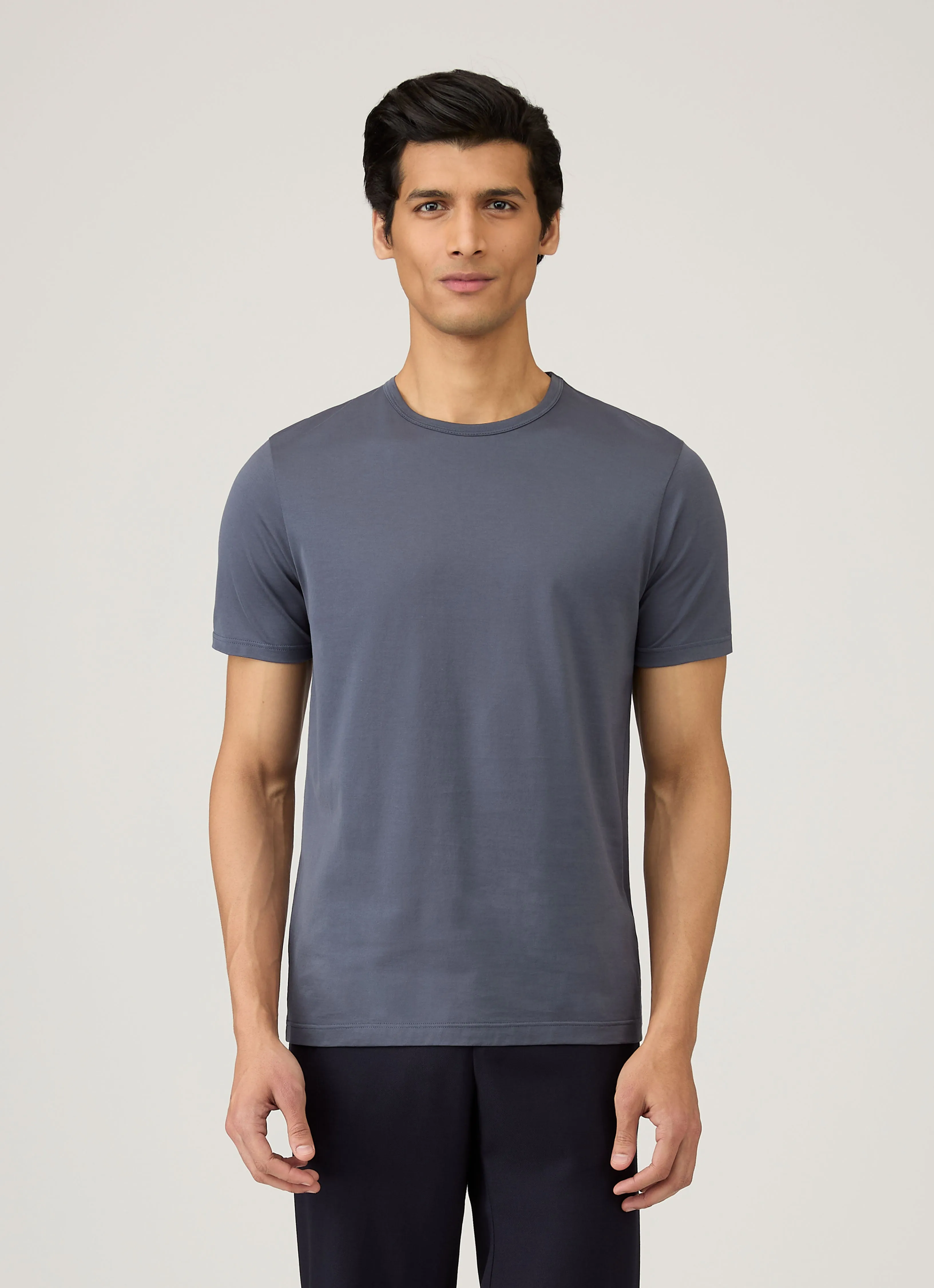 Men's Classic T-shirt in Slate Blue Layered Look Wear