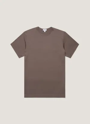 Layering Fashion Multi Directional Stretch Men's Classic T-shirt in Walnut