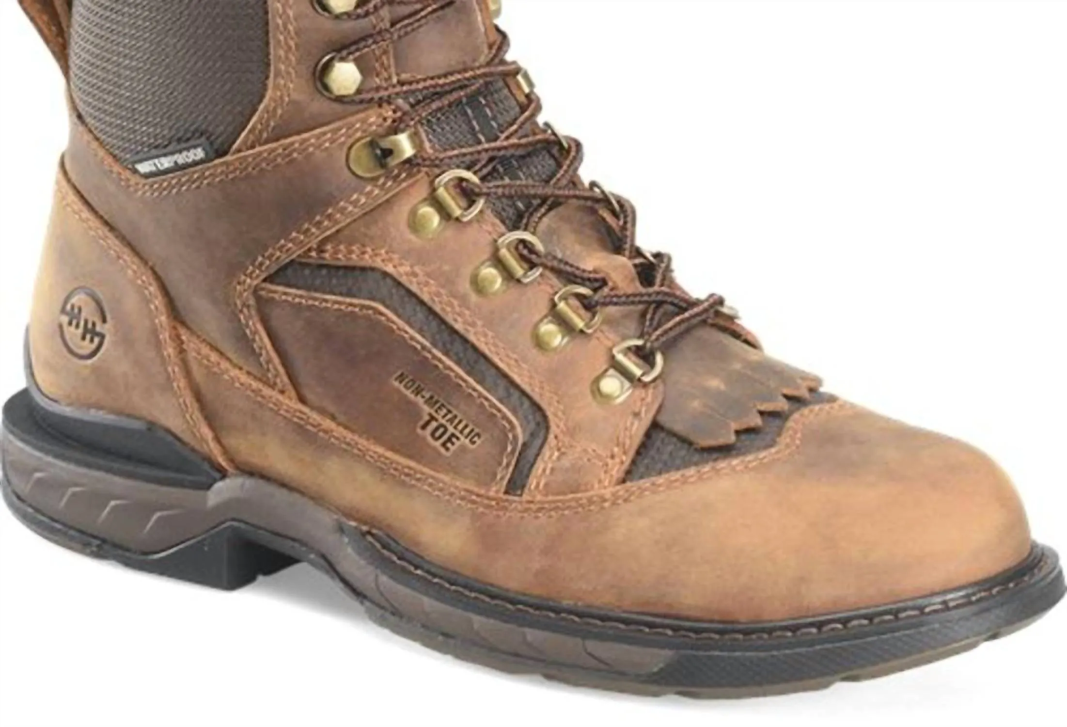 Men's Comp-Toe Brigand 6" Waterproof Work Boot In Tan Executive Mode Timeless Footwear