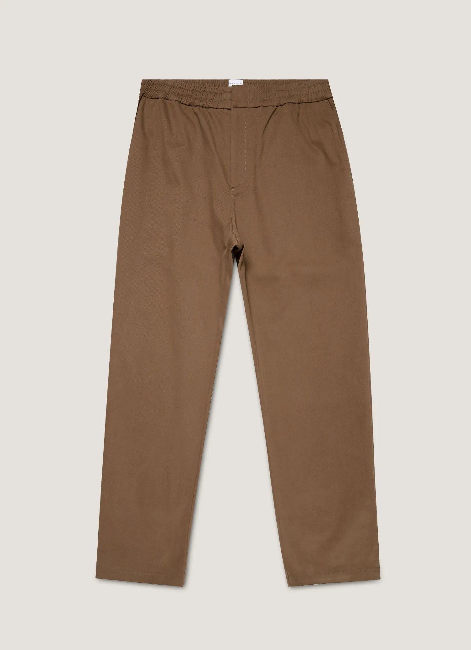BreathableLining Men's Cotton Cashmere Drawstring Trouser in Dark Stone